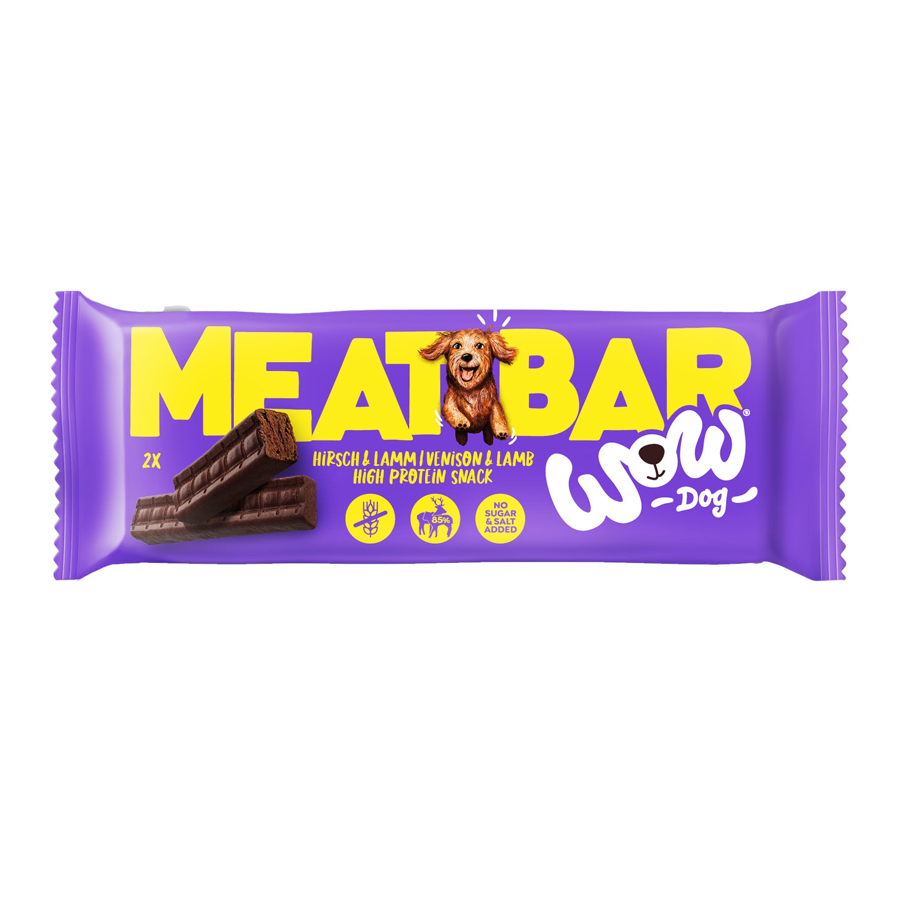 Barre protéinée Wow Dog Cerf et Agneau