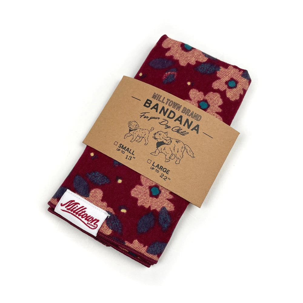 Bandana Fleurs Rouges et Roses