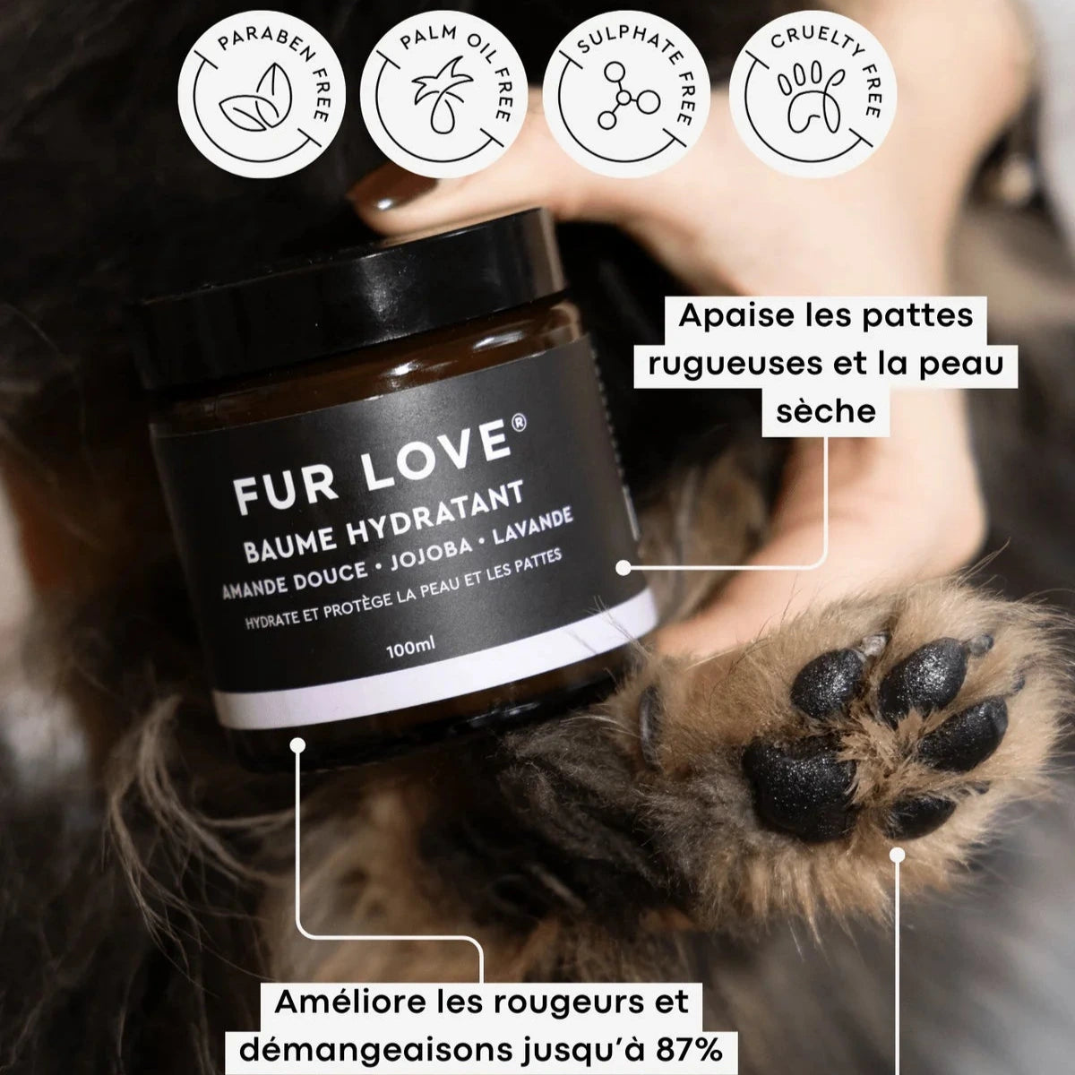 Baume hydratant pour chien