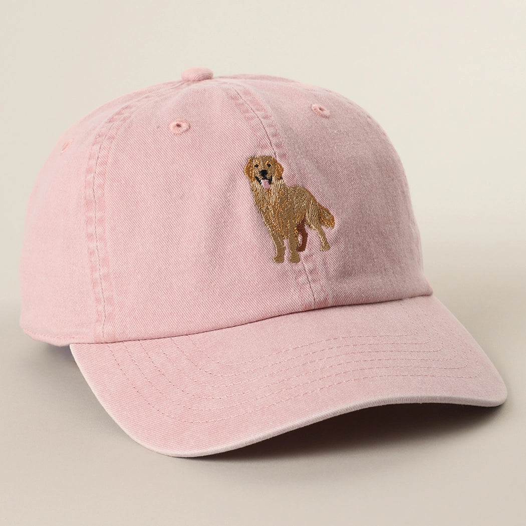 Casquette Golden Retriever Rose