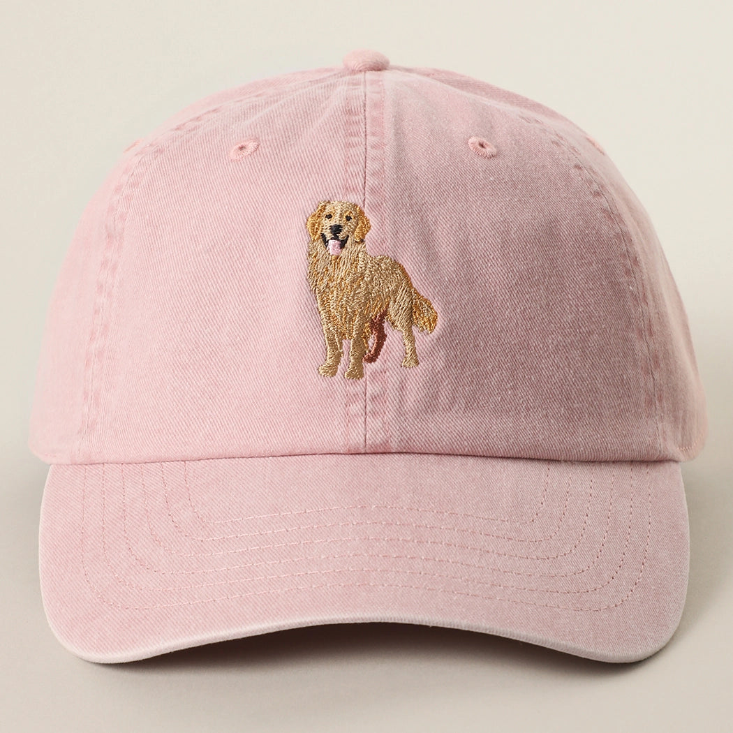Casquette Golden Retriever Rose