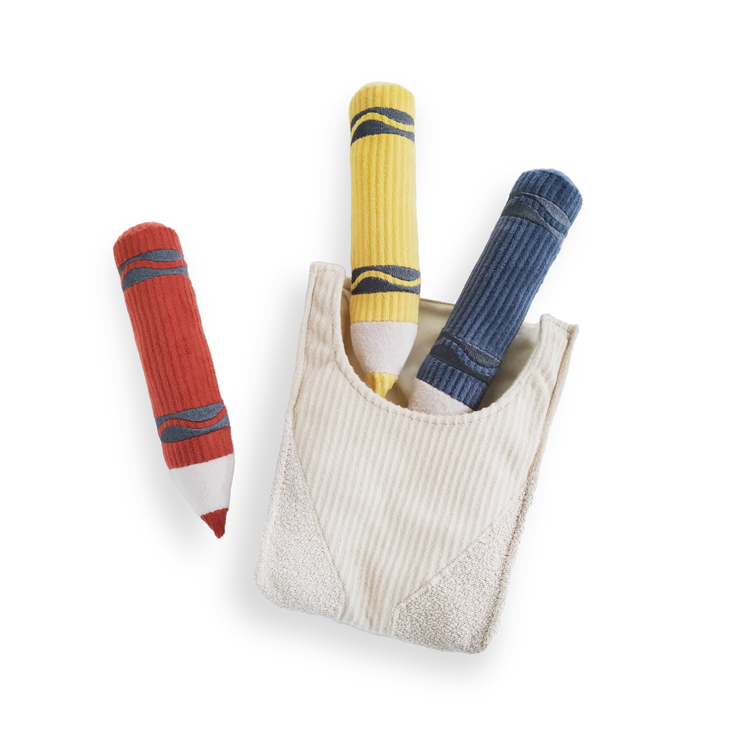 Jouet de fouille crayons colorés chien