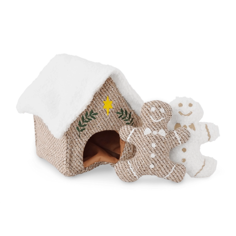 Peluche pour chien Maison en pain d'épices