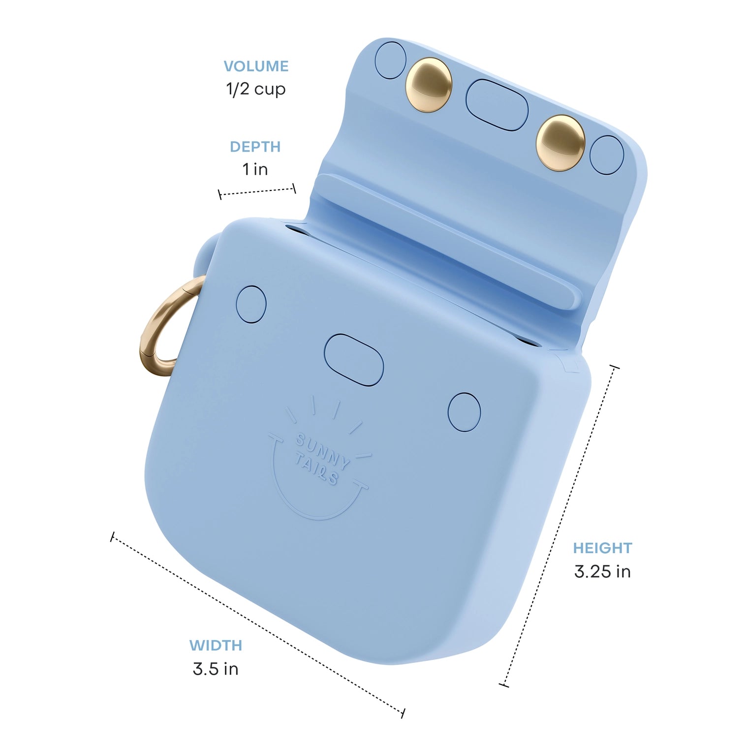 Pochette à friandises en silicone bleu clair