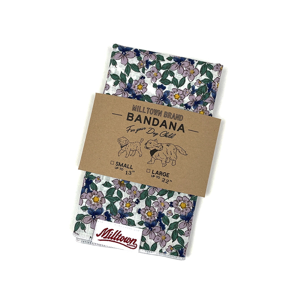 Bandana à fleurs - Violettes