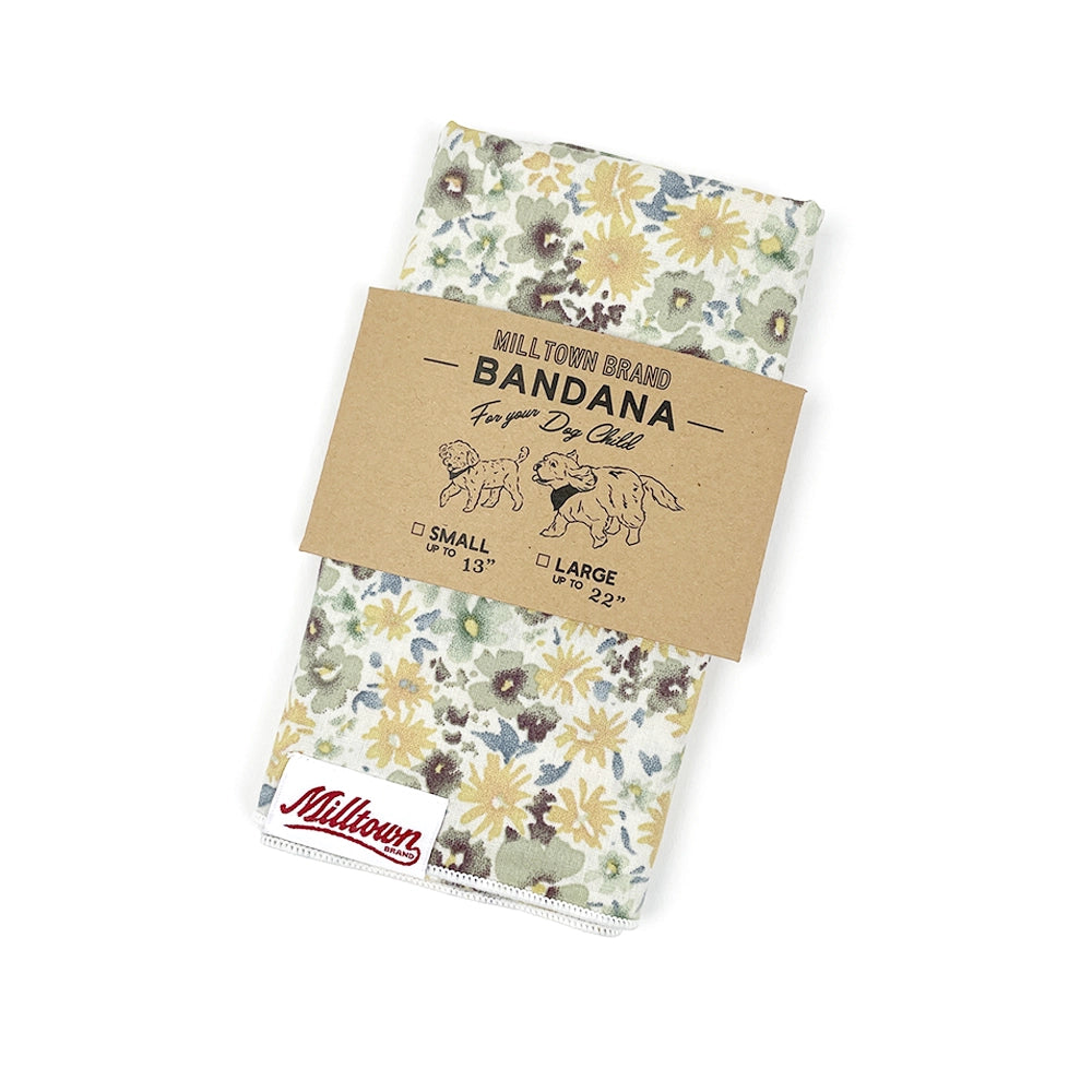 Bandana Fleurs Sauvages Blanches et Jaunes