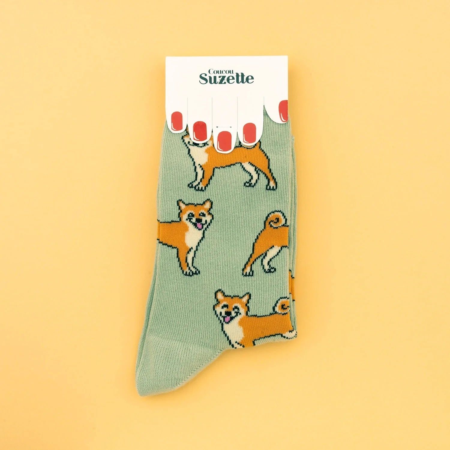 Chaussette Shiba Inu coucou suzette