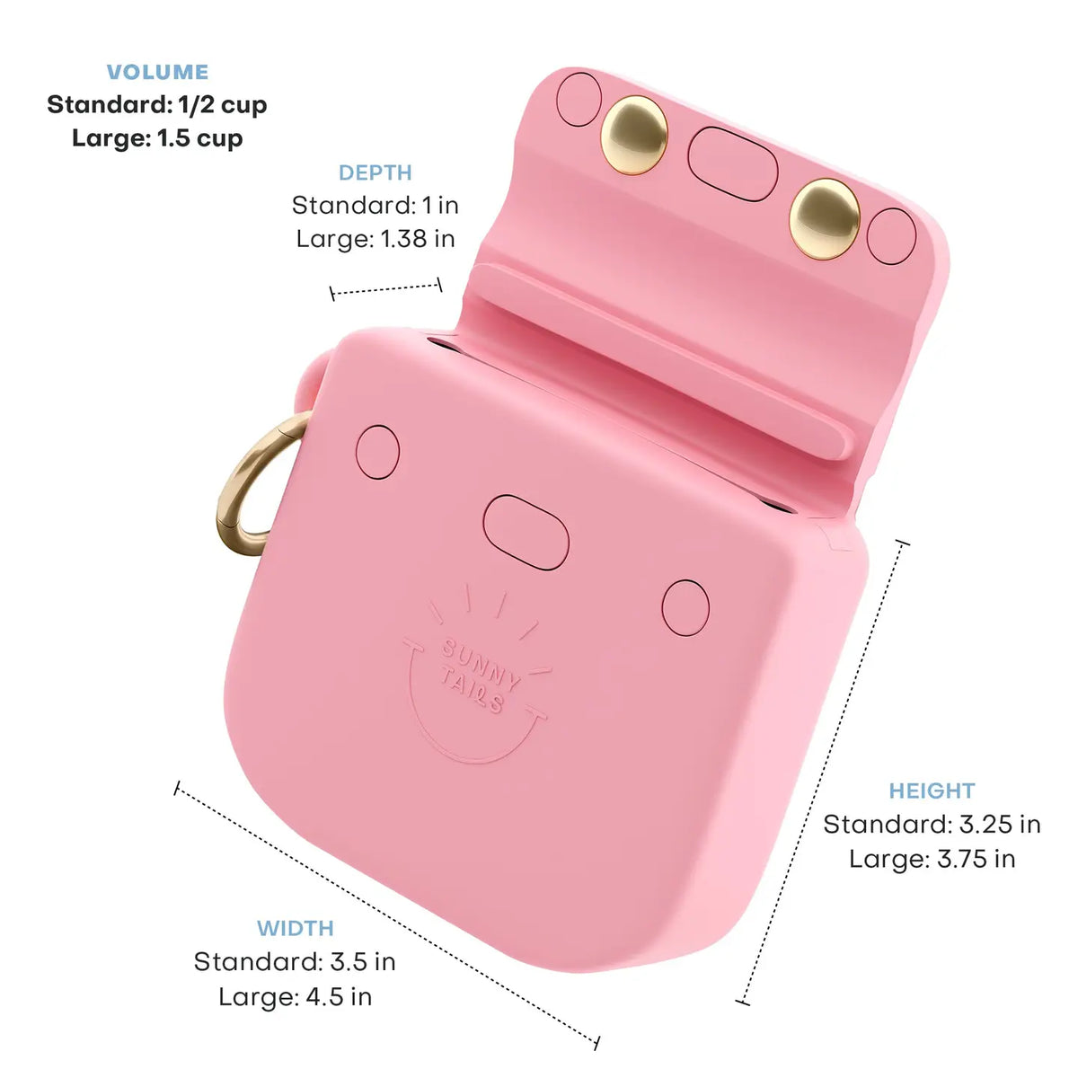 Pochette friandise silicone Sunny tails Rose