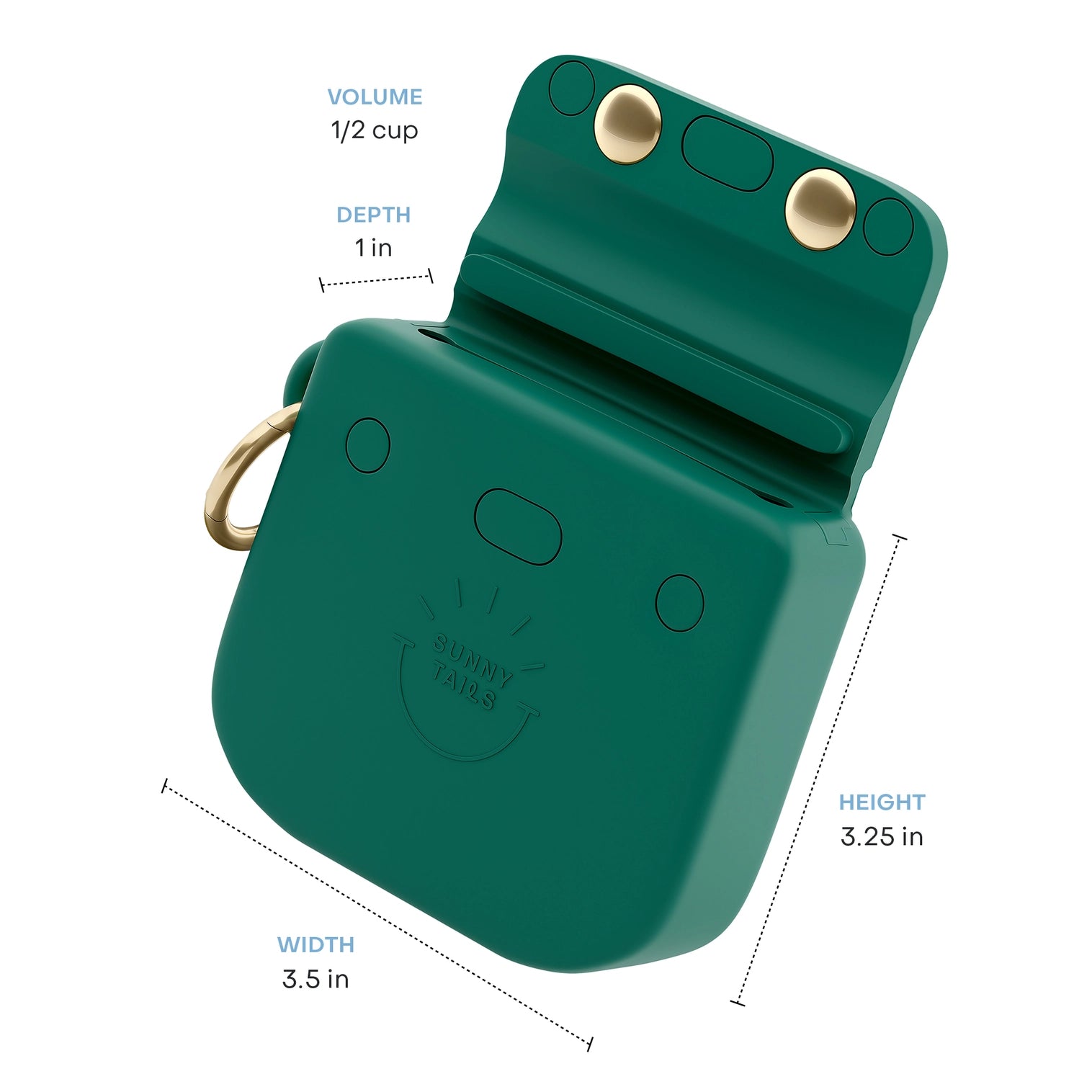 Pochette à friandises en silicone pour chien verte