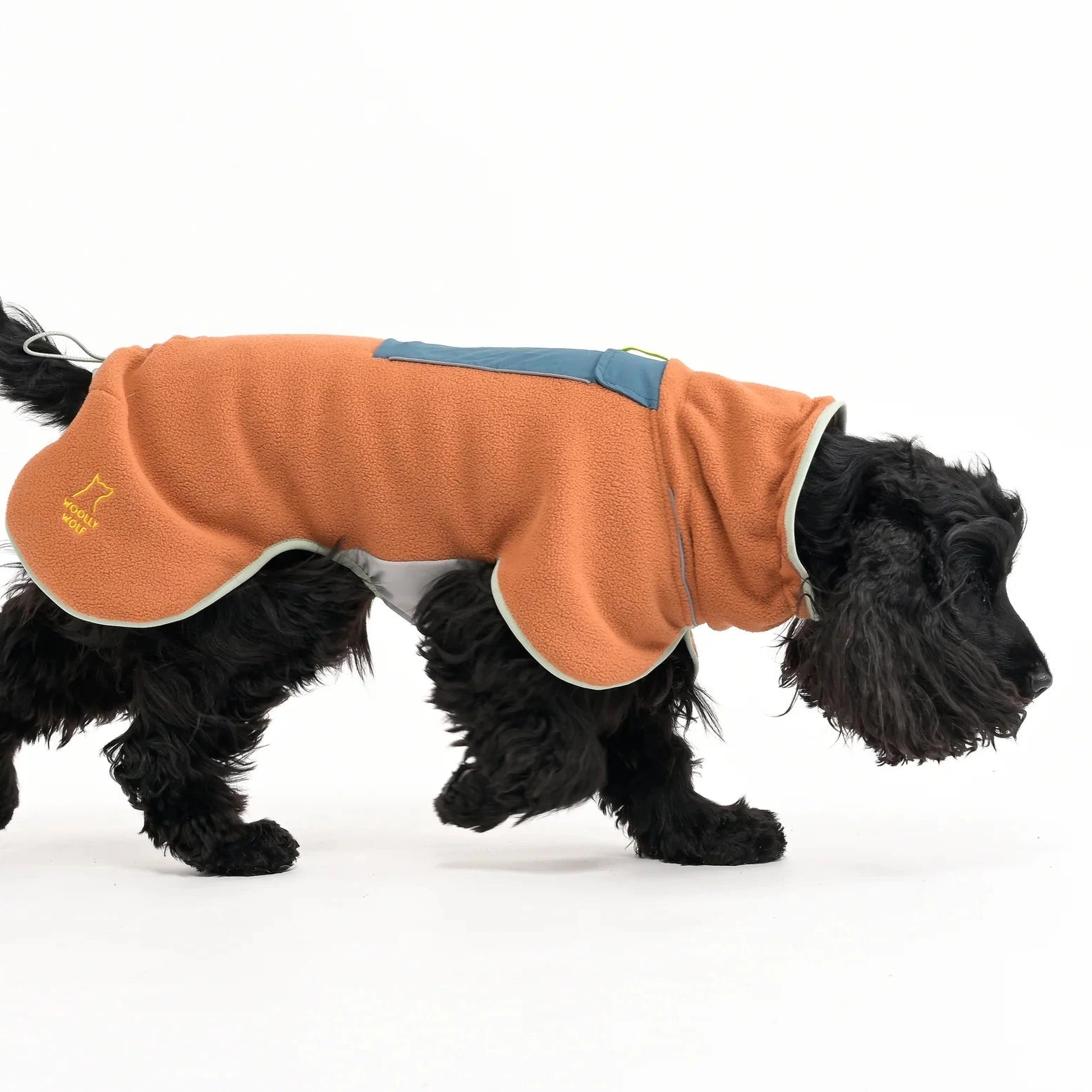 Pull polaire chien terracotta